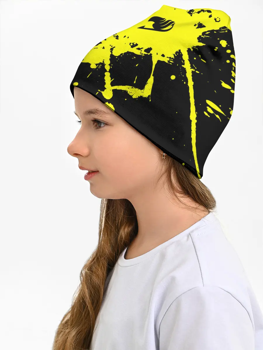 Детская шапка / Хвост Феи желтые брызги