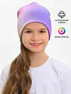 Детская шапка / светлый градиент розовый мода