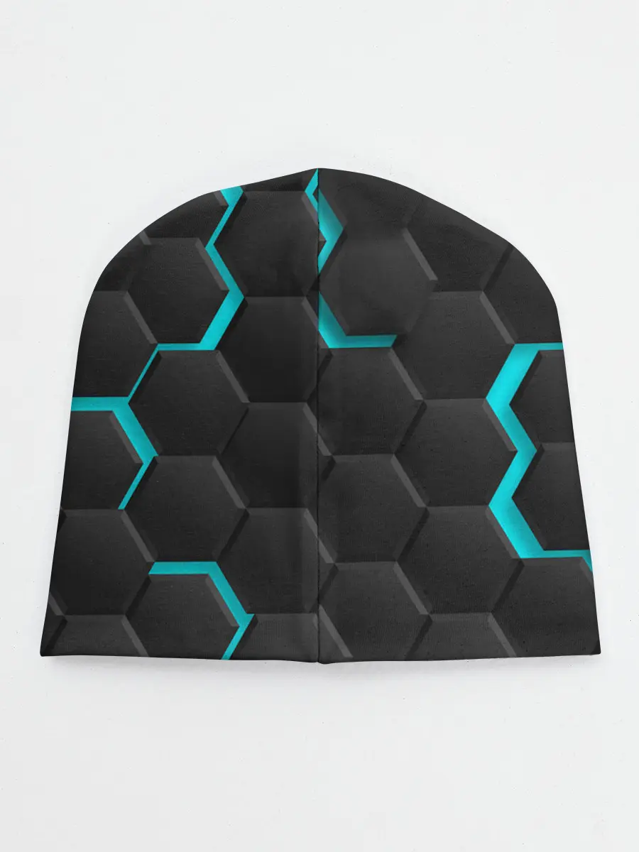 Детская шапка / Хвост Феи голубые соты