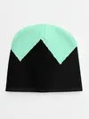 Детская шапка / неровные зубья черный мятный