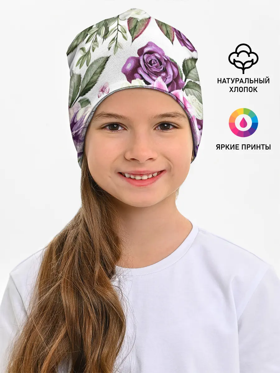 Детская шапка / Красивые розы