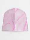 Детская шапка / розовые разводы краска зефир