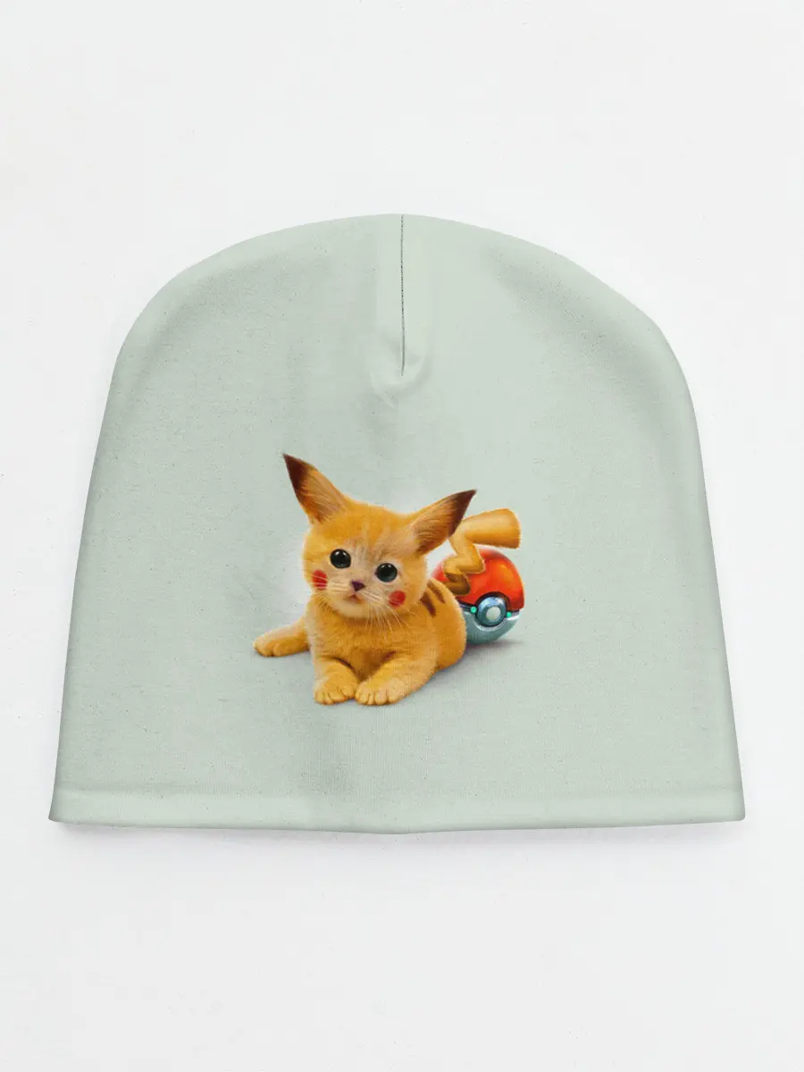 Детская шапка / Котенок покемон пикачу арт