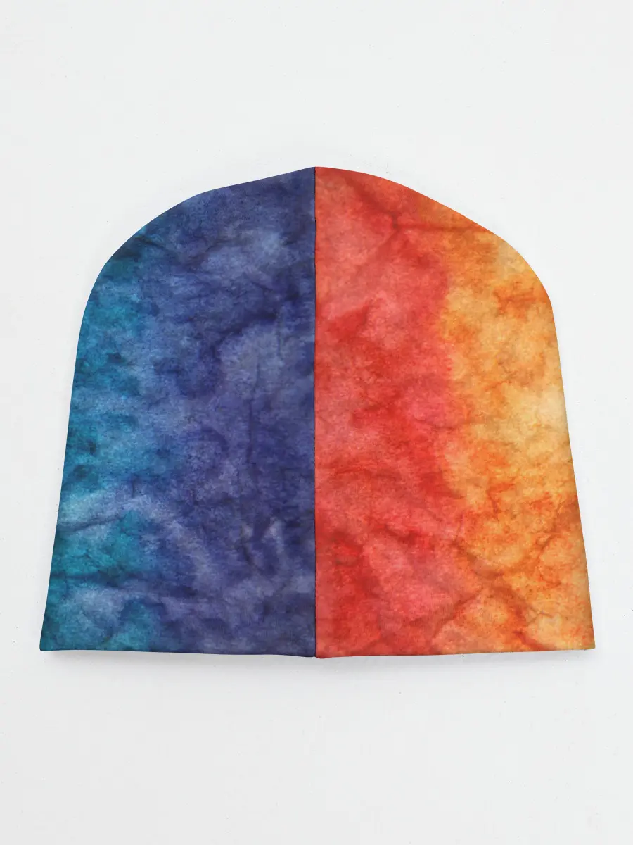 Детская шапка / разноцветный акварель градиент