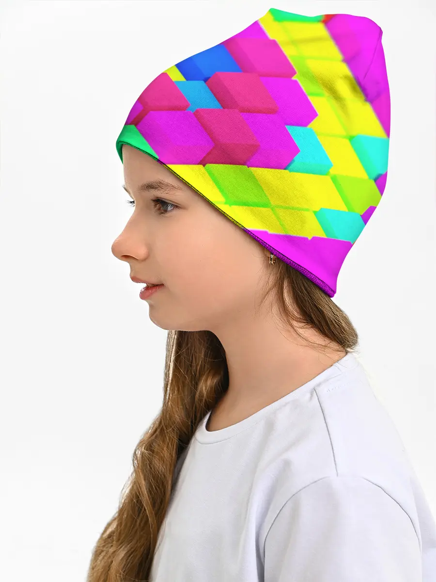 Детская шапка / ЦВЕТНЫЕ КУБИКИ