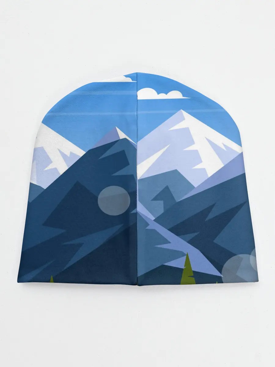 Детская шапка / Горы пейзаж природа вектор