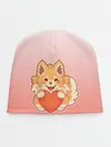 Детская шапка / Собака корги сердечко милота