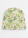 Детская шапка / Летний узор лимон ветки листья