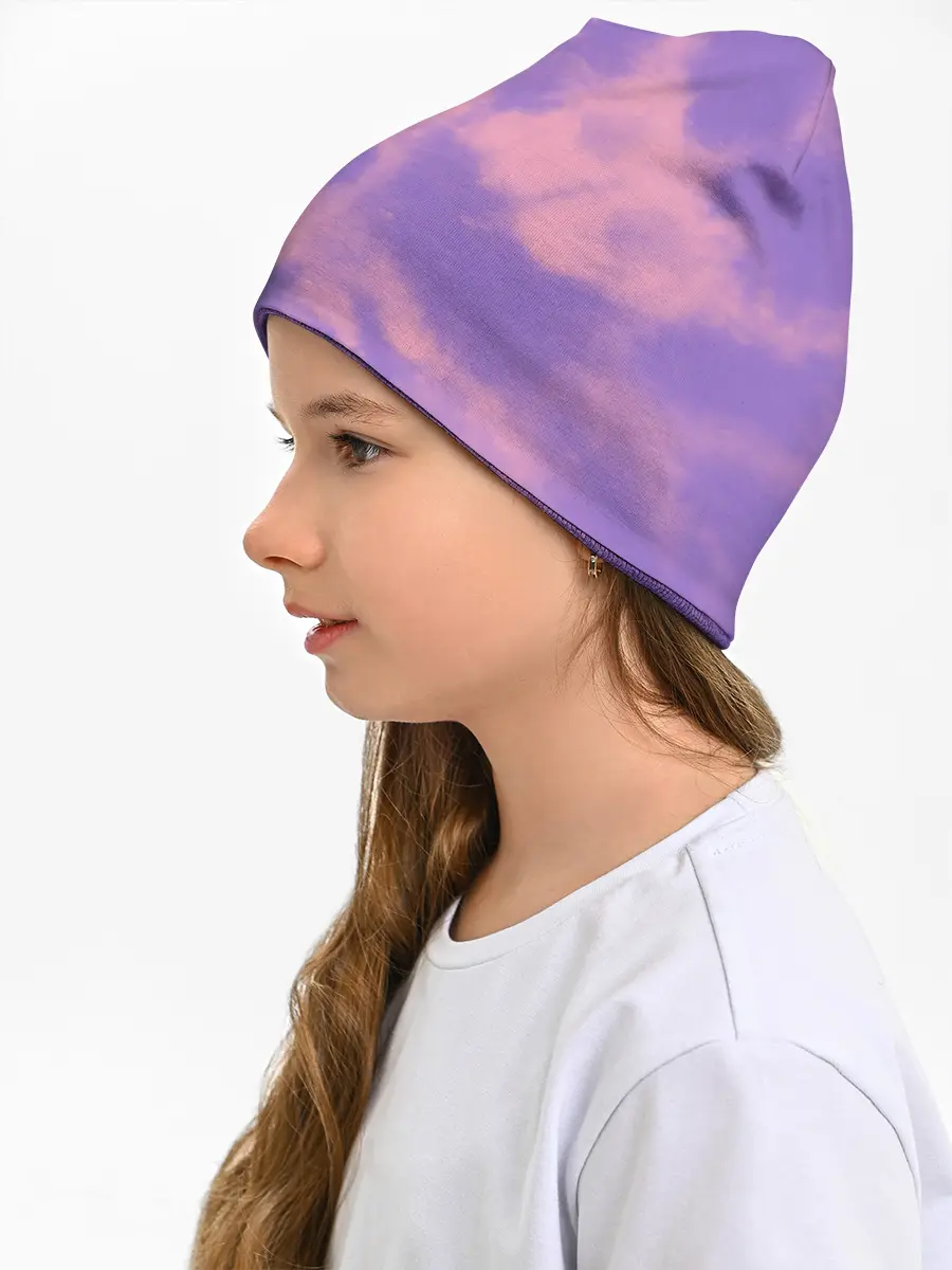 Детская шапка / Фиолетовый ТАЙ ДАЙ