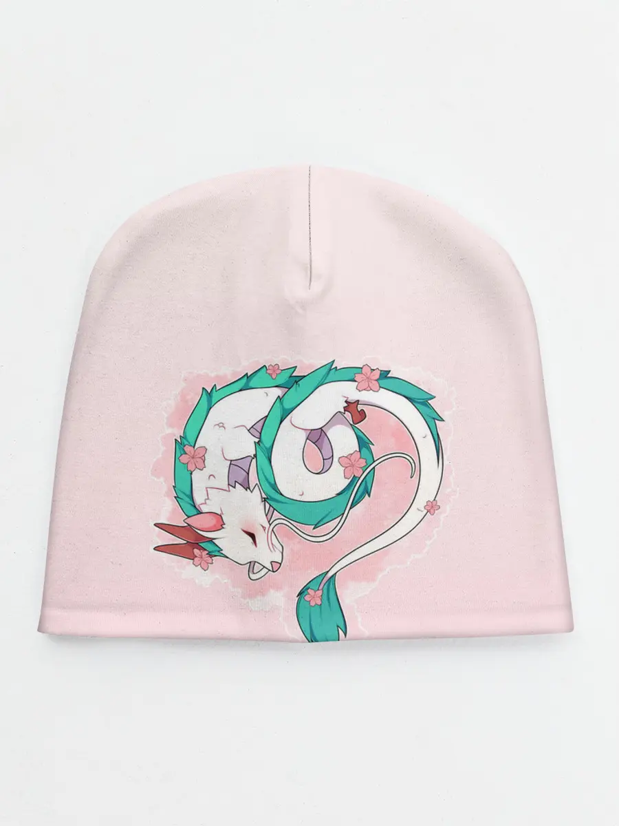 Детская шапка / Спящий дракон Хаку чиби цветы