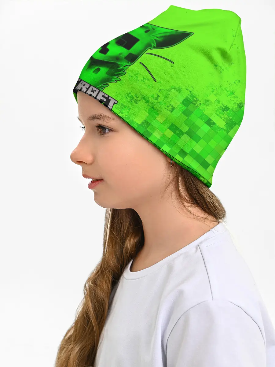 Детская шапка / MINECRAFT CREEPER CAT