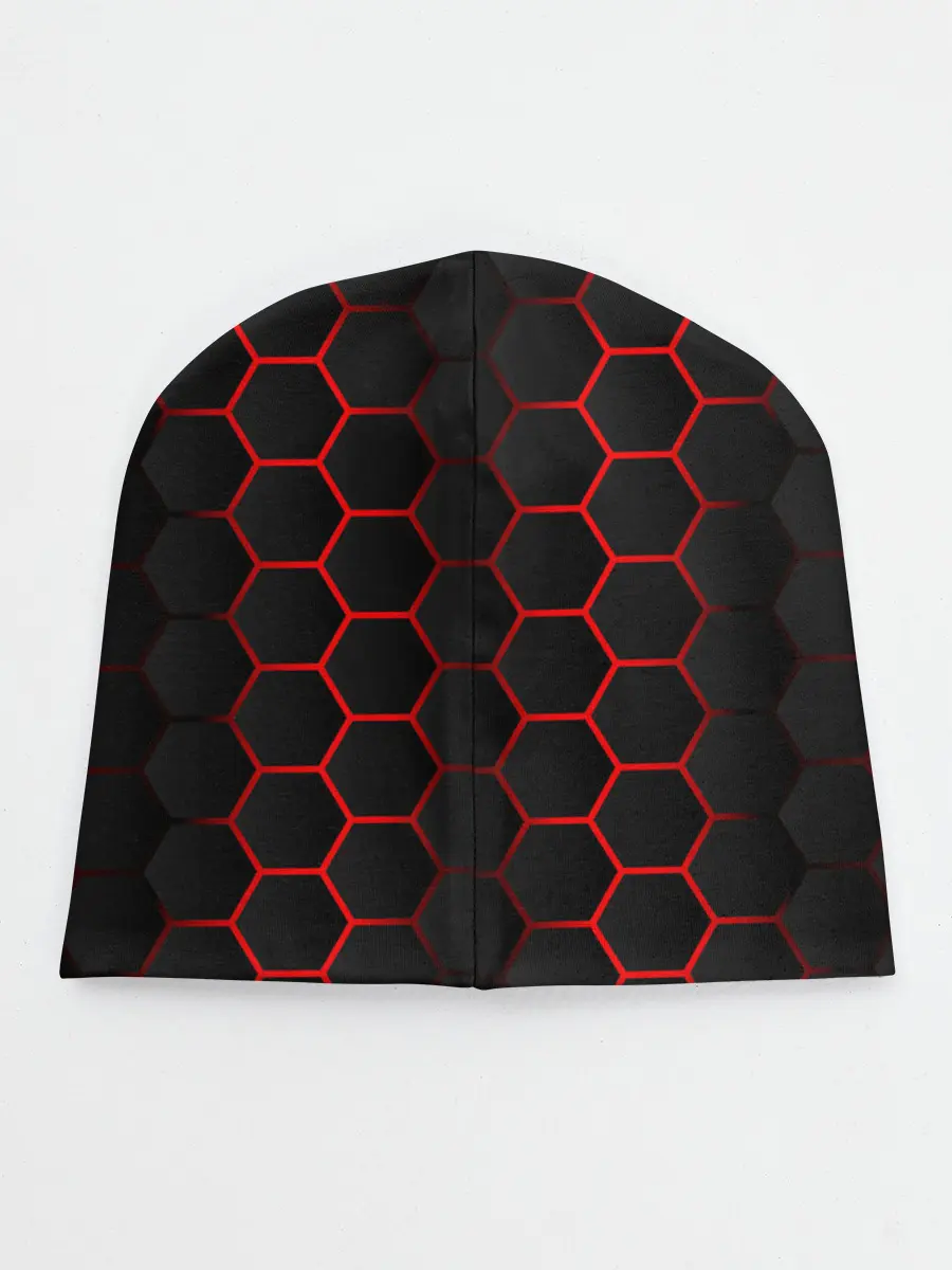 Детская шапка / 3D black & red