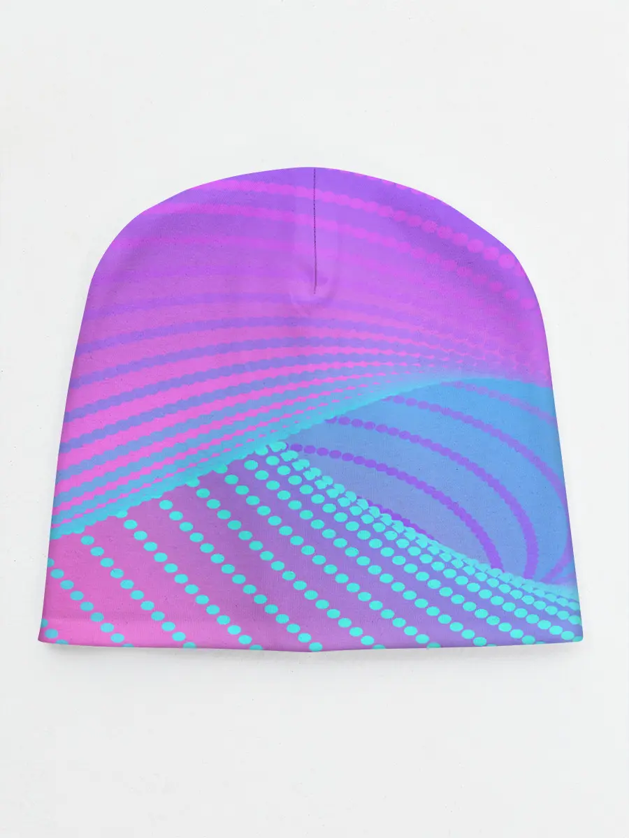 Детская шапка / Линии точки полосы неон яркий