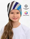 Детская шапка / Косые линии полосы крупные