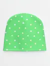 Детская шапка / Горошек на зеленом