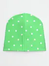 Детская шапка / Горошек на зеленом
