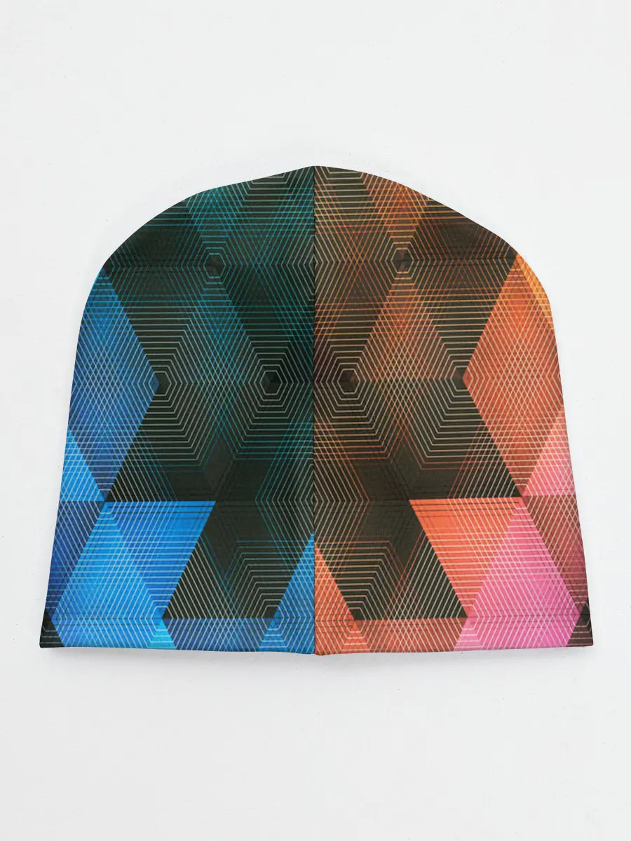 Детская шапка / ТРЕУГОЛЬНИКИ АБСТРАКЦИЯ УЗОРЫ