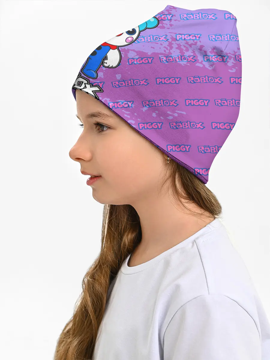 Детская шапка / Свинка Пигги из Roblox