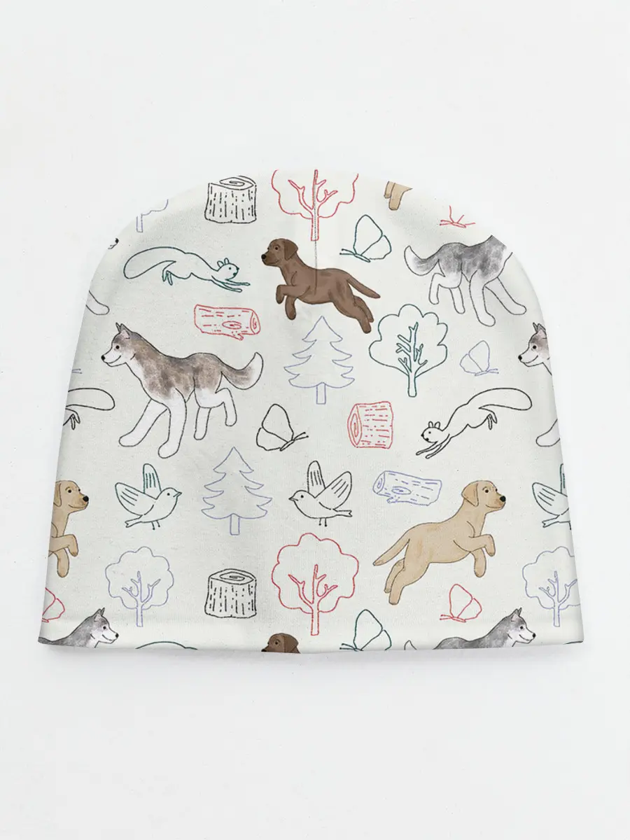 Детская шапка / Рисунок домашних любимцев