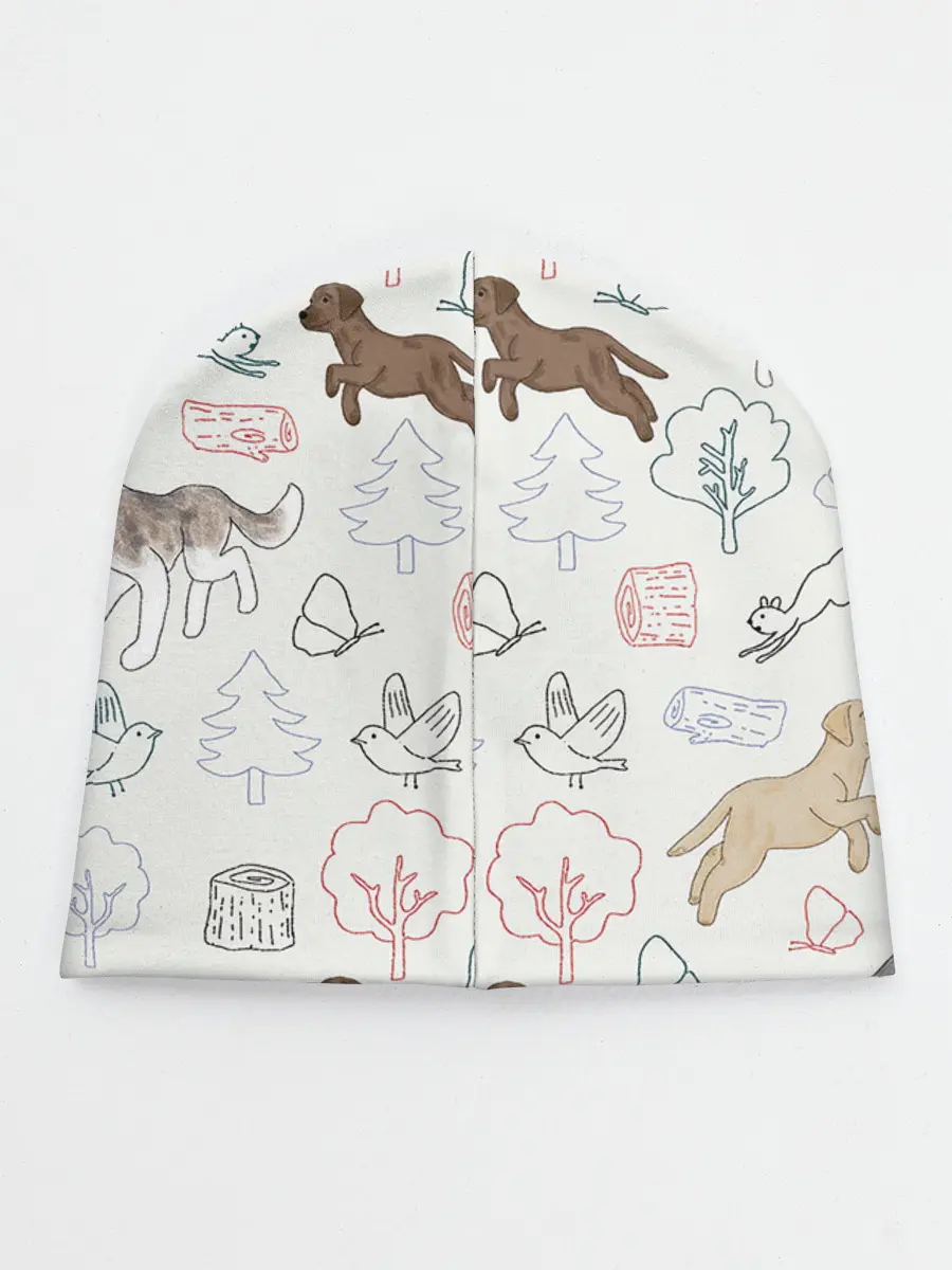 Детская шапка / Рисунок домашних любимцев