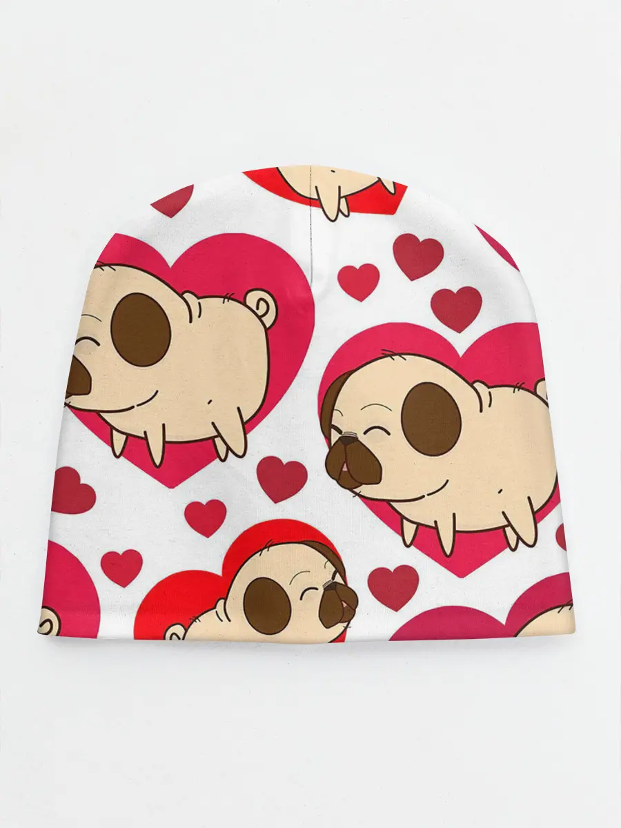 Детская шапка / Мопсики