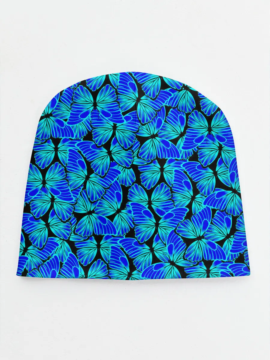 Детская шапка / Голубые бабочки