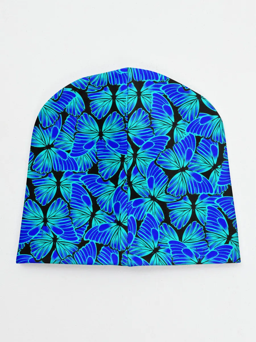 Детская шапка / Голубые бабочки