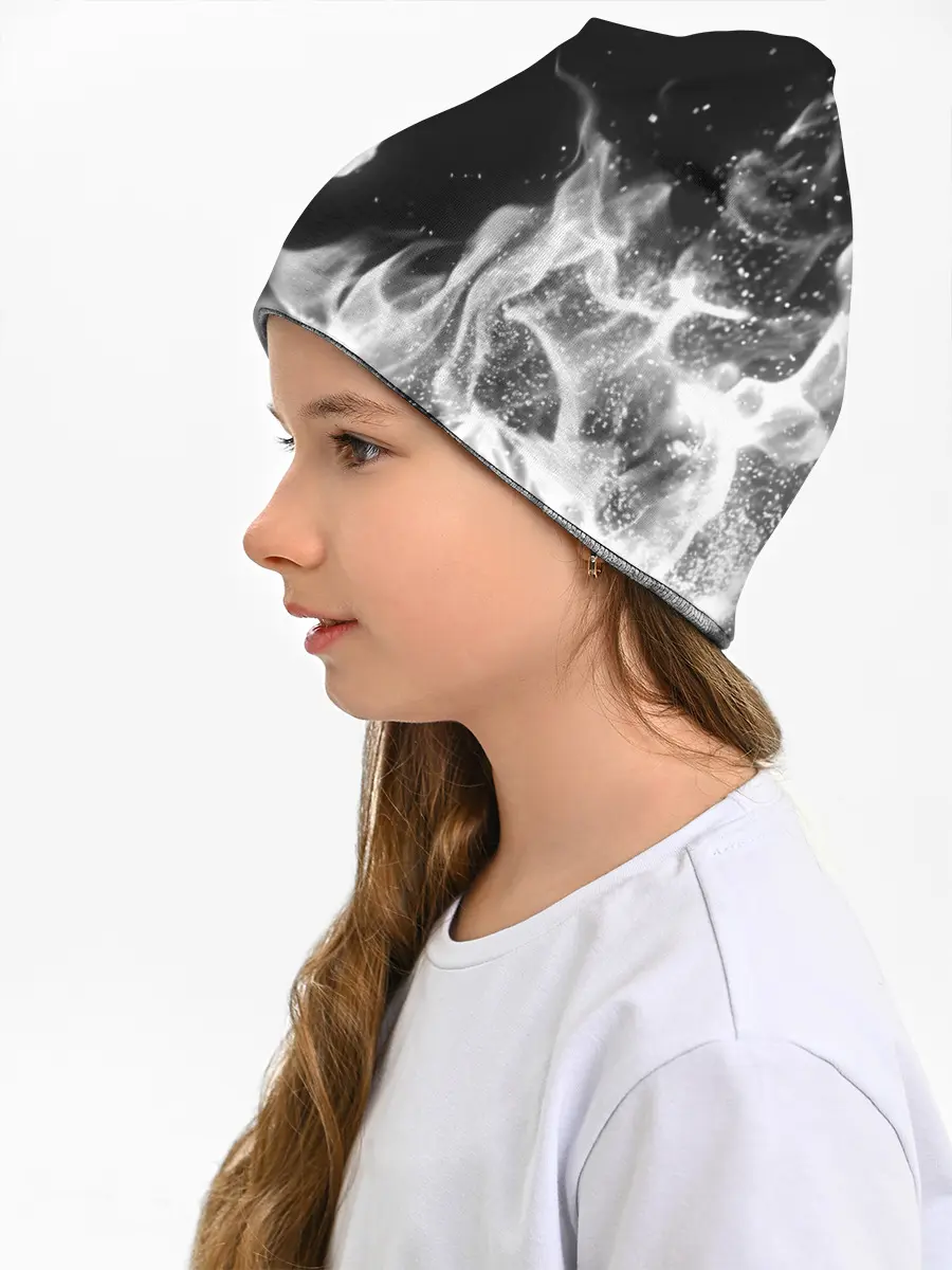 Детская шапка / ЧЕРНО БЕЛЫЙ ОГОНЬ