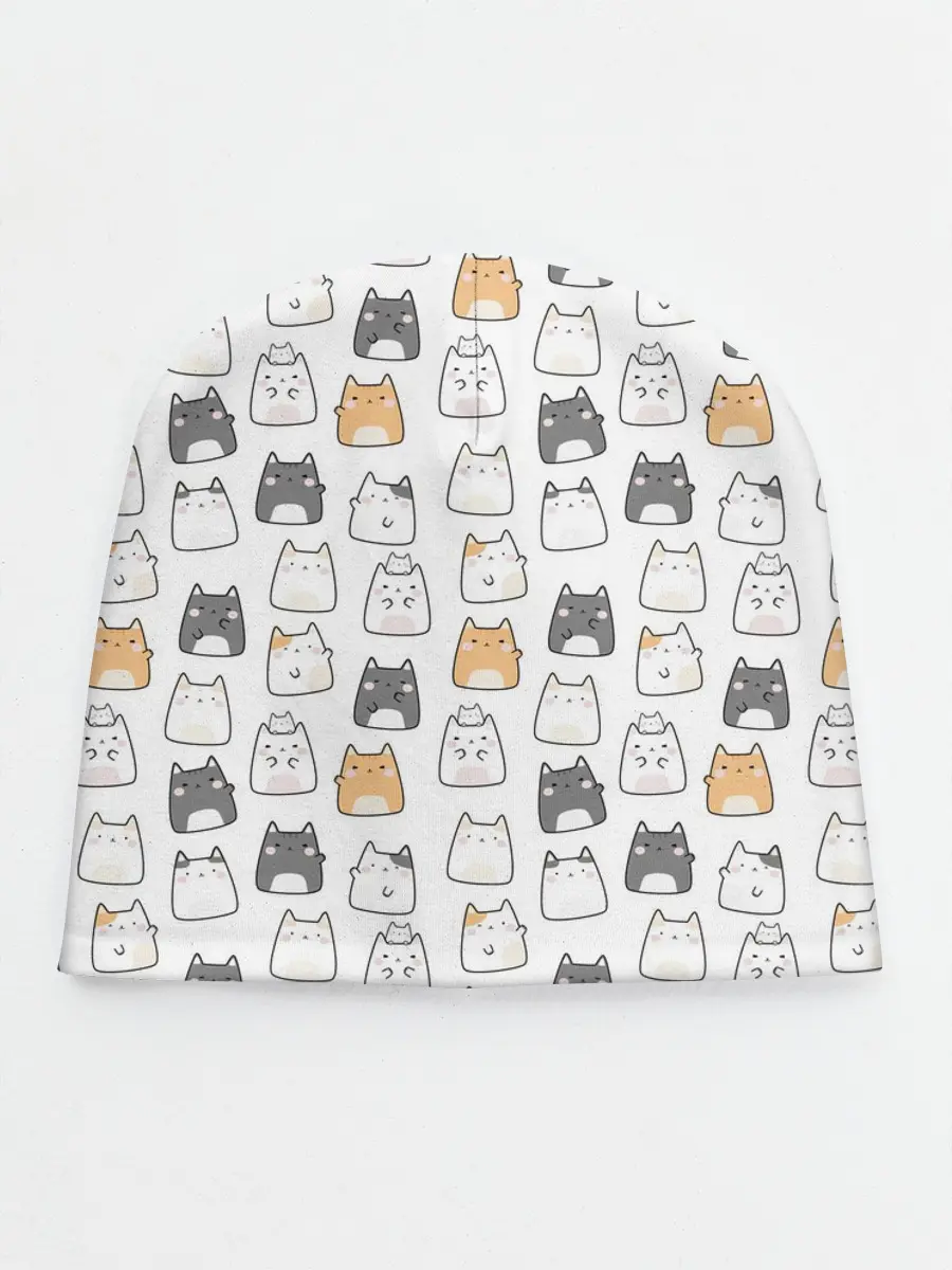 Детская шапка / Толстые котики