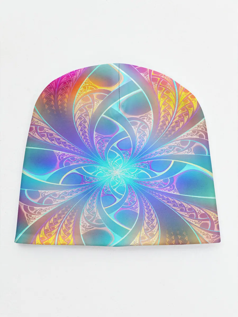 Детская шапка / Узоры / Абстракция /Неон