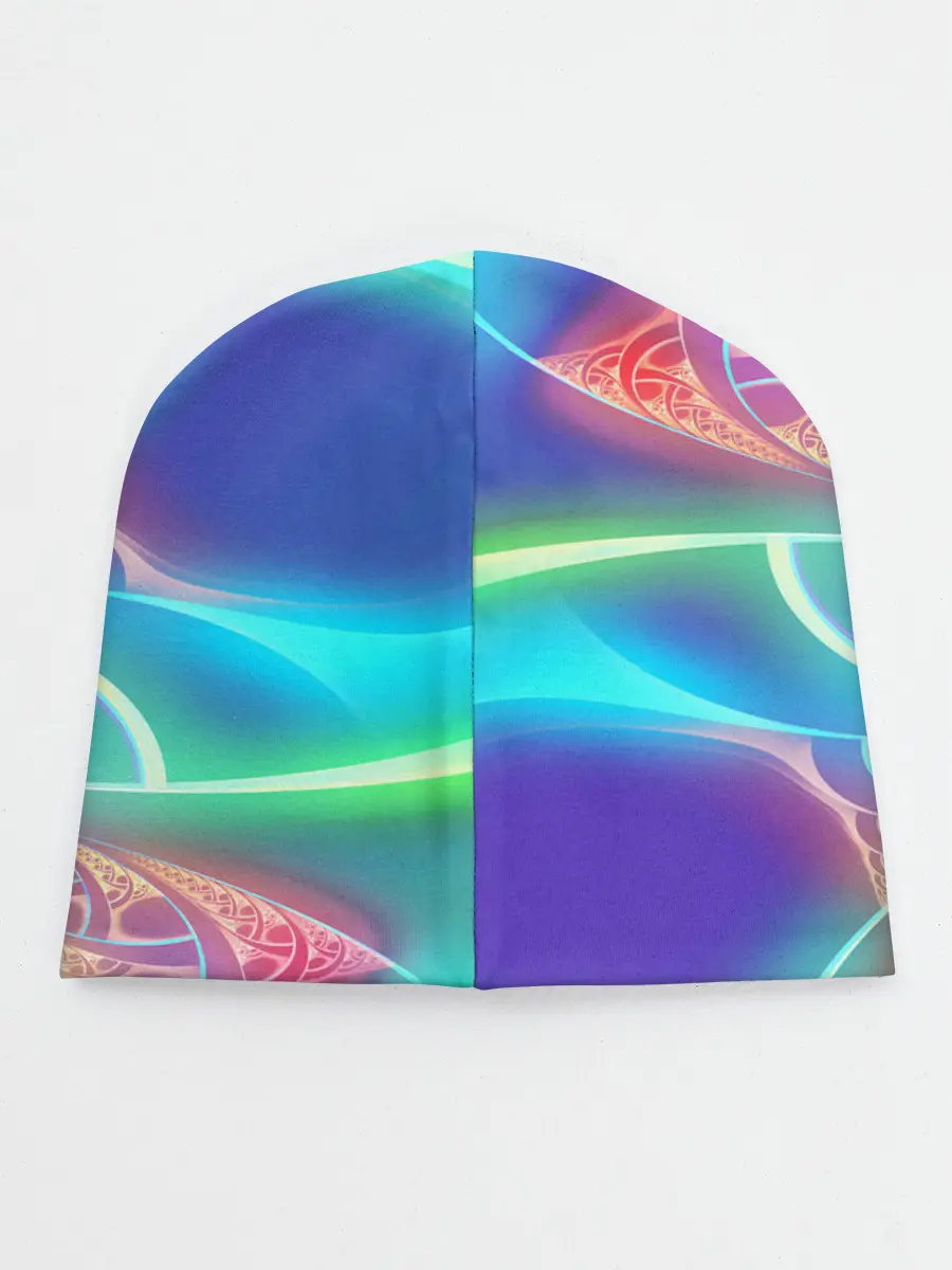 Детская шапка / Узоры / Абстракция /Неон