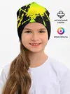 Детская шапка / KILLA зеленые брызги