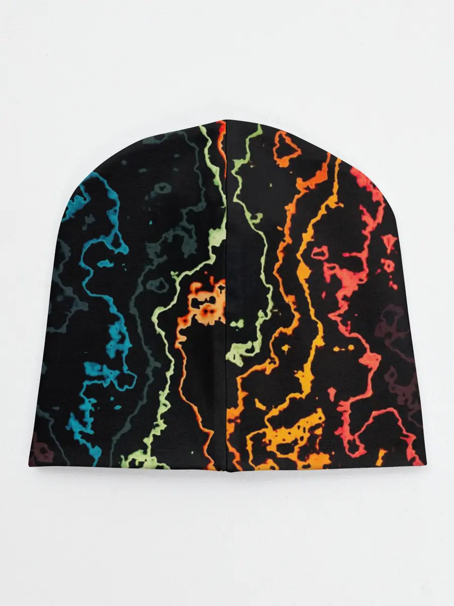 Детская шапка / линий,цветной,черный