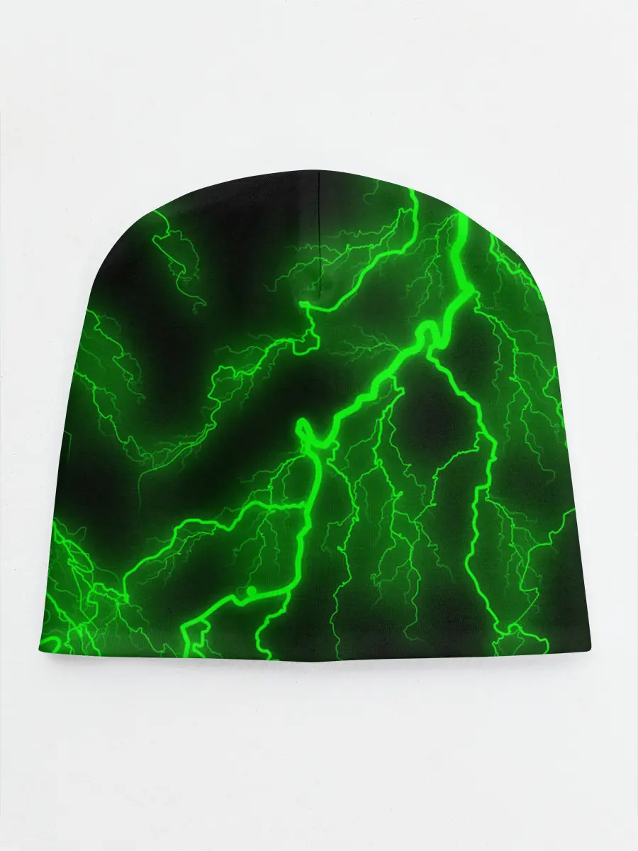 Детская шапка / МОЛНИЯ GREEN NEON