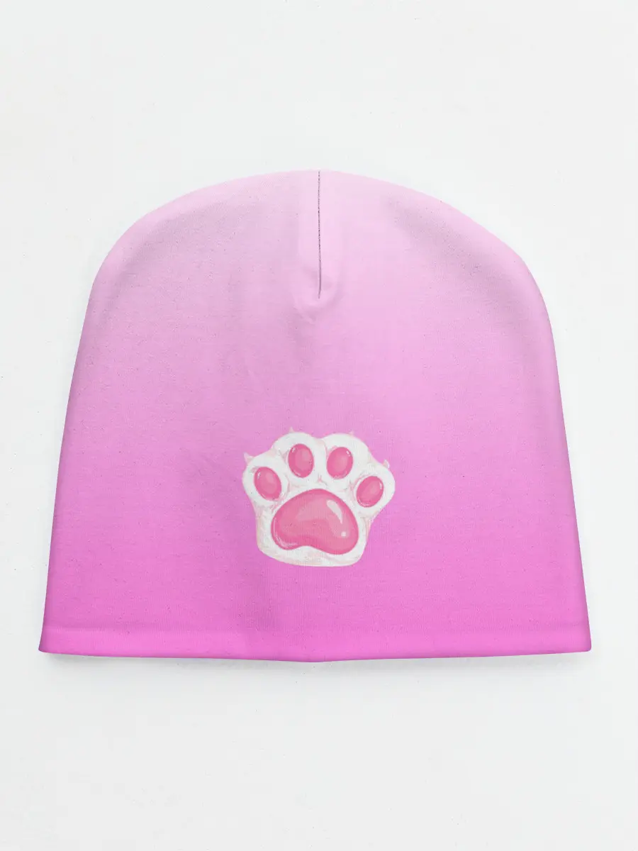 Детская шапка / Розовая лапка с подушечками