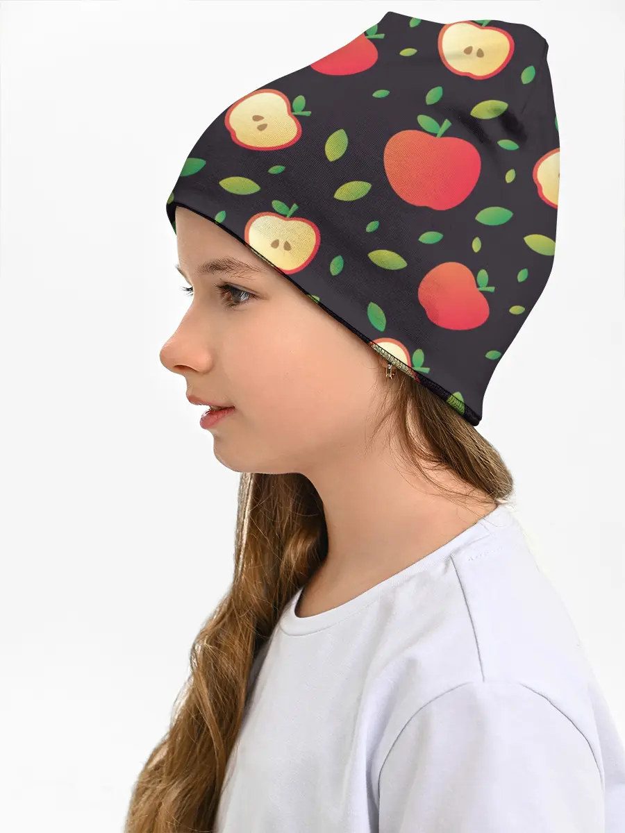 Детская шапка / Яблочный узор