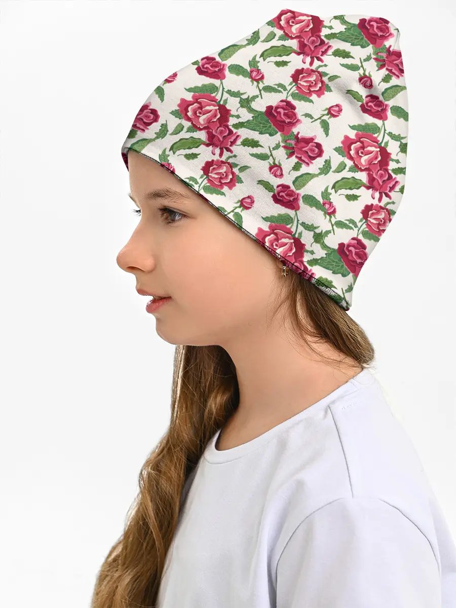 Детская шапка / Цветочный узор