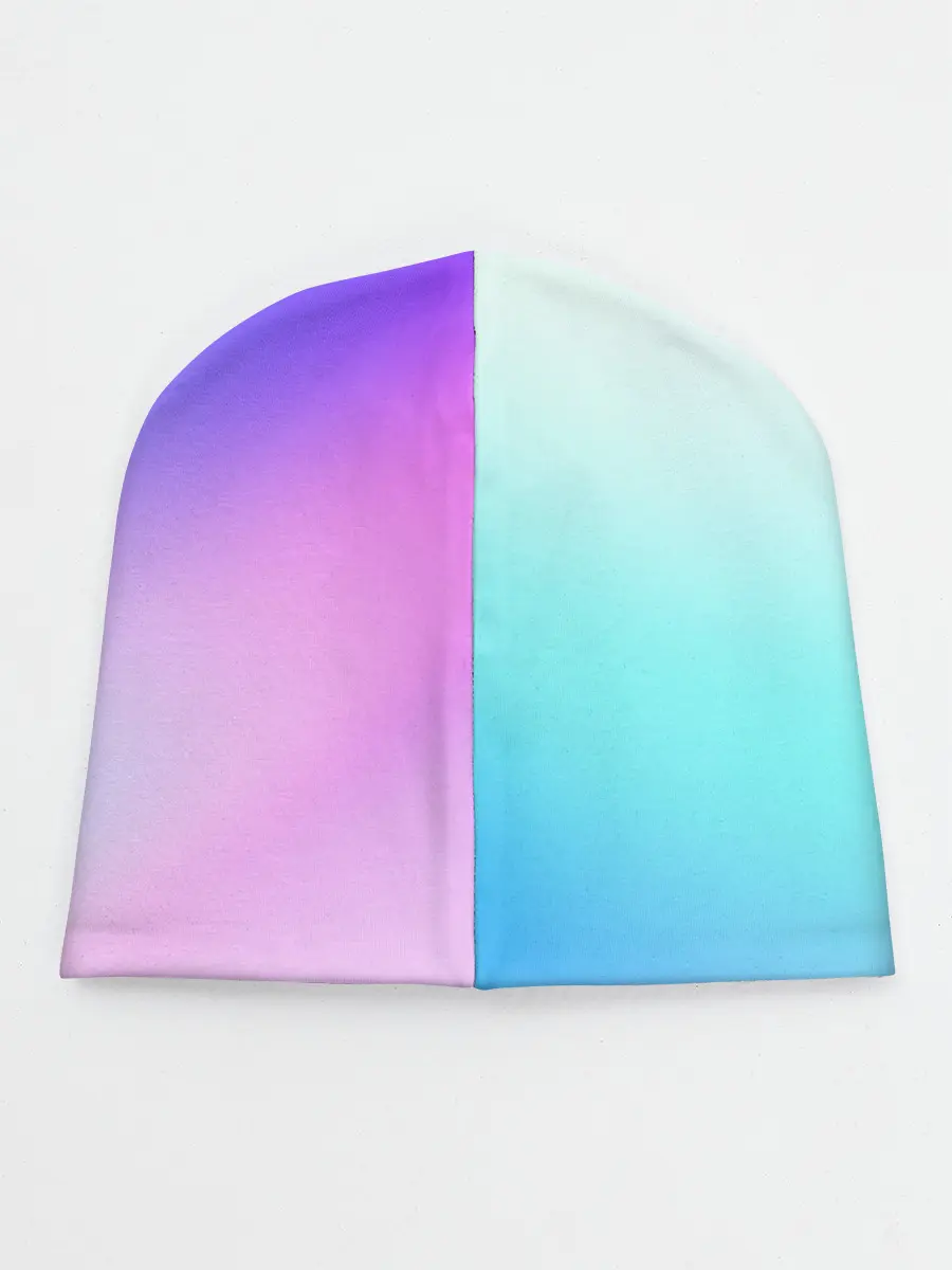 Детская шапка / небесно голубой градиентный