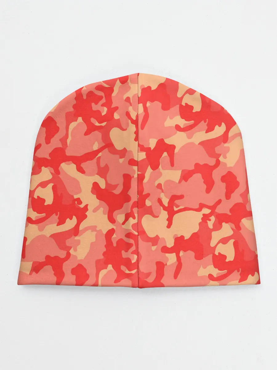 Детская шапка / Оранжевый камуфляж
