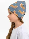 Детская шапка / Корги с бабочкой