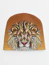 Детская шапка / Стилизованный арт ЛЕВ морда