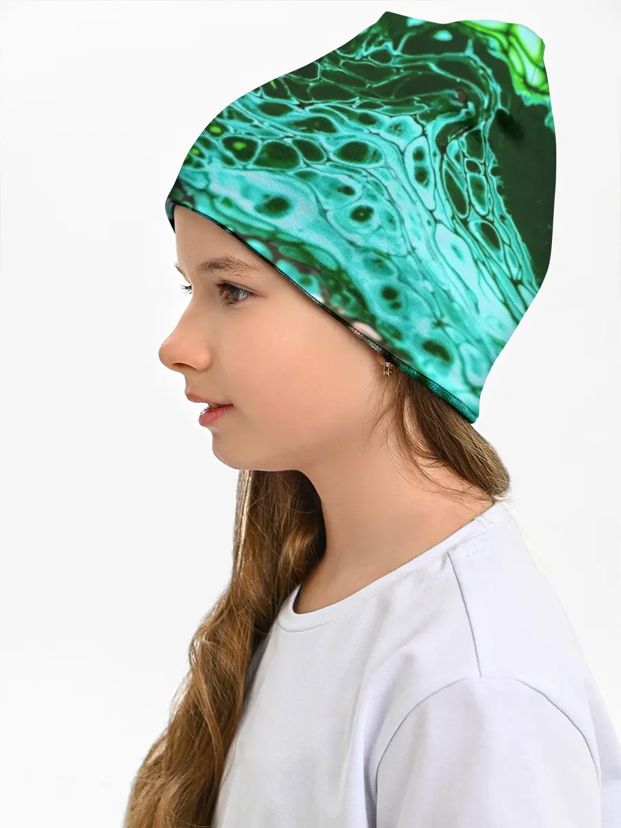 Детская шапка / Кислотные разводы краски