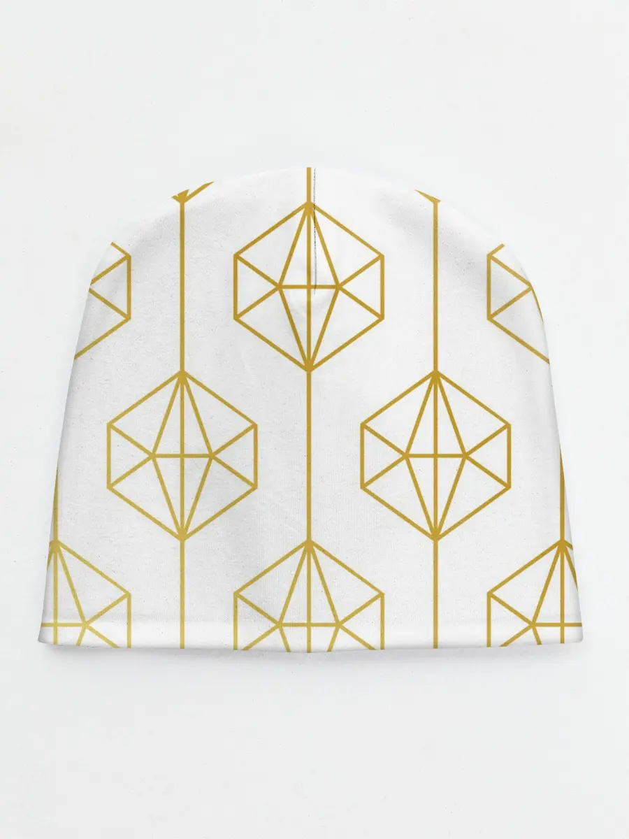 Детская шапка / Геометрический орнамент золото