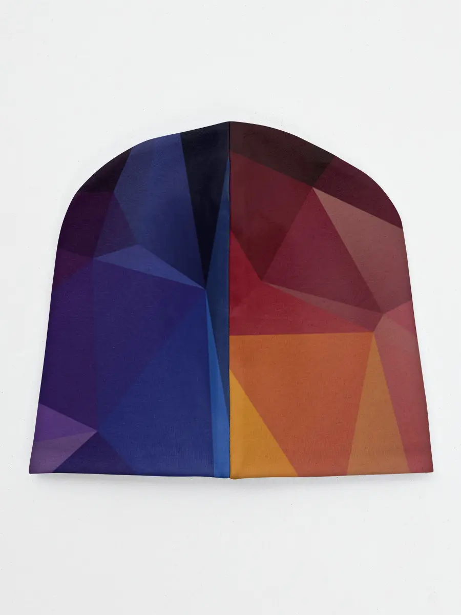 Детская шапка / Полигональный фон