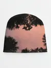 Детская шапка / Пальмы вид снизу закат