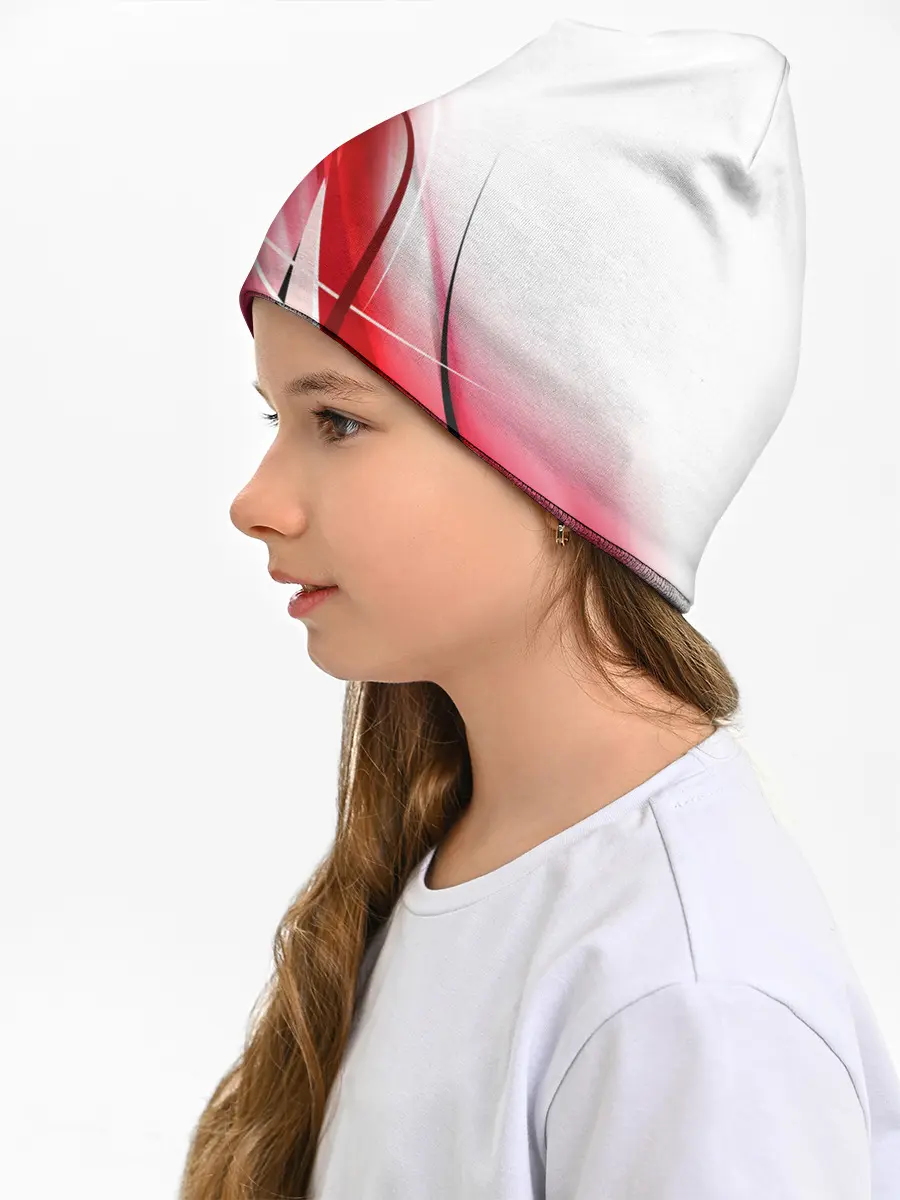 Детская шапка / GEOMETRY STRIPES RED