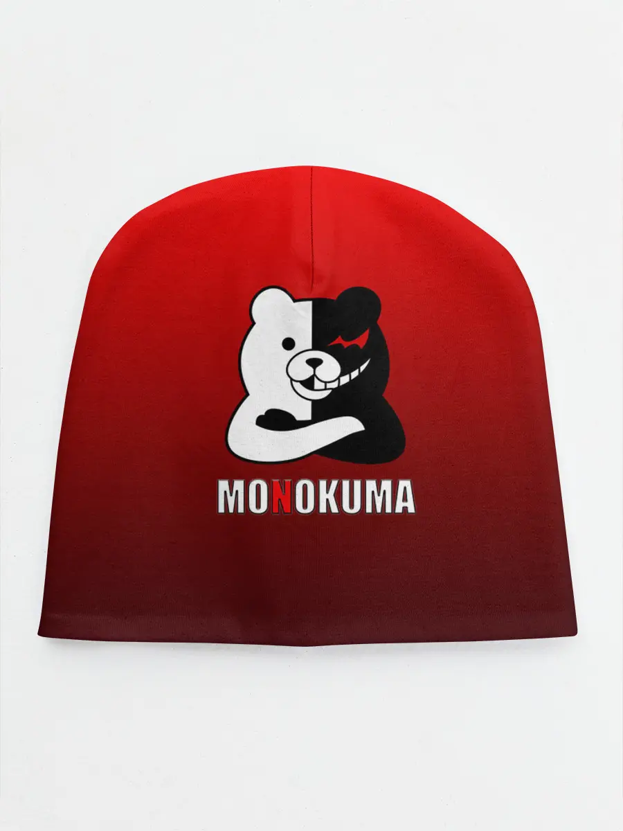 Детская шапка / monokuma на красном градиенте