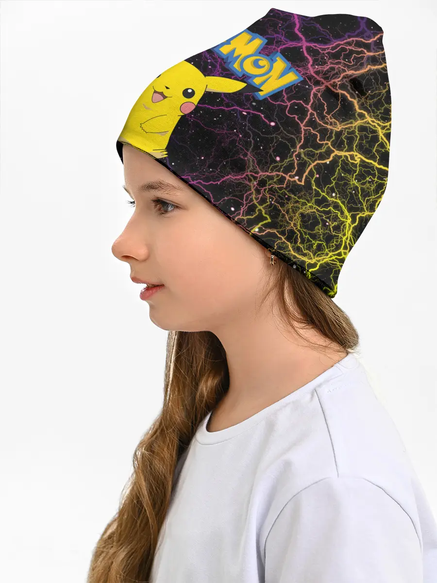Детская шапка / Цветные молнии Пикачу