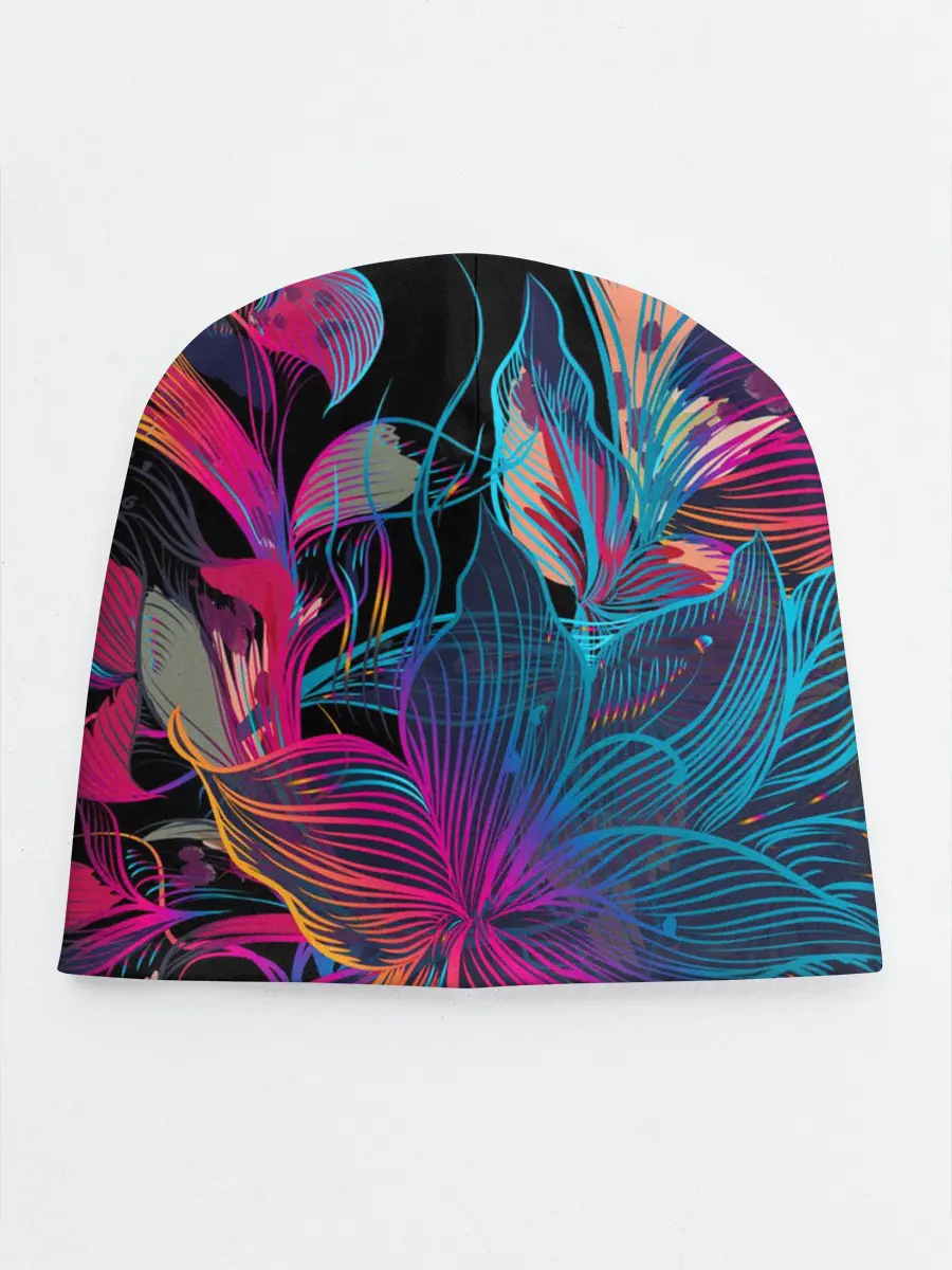 Детская шапка / Flowers | Неон