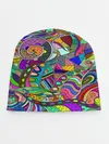 Детская шапка / Дудлы узор разноцветный хиппи